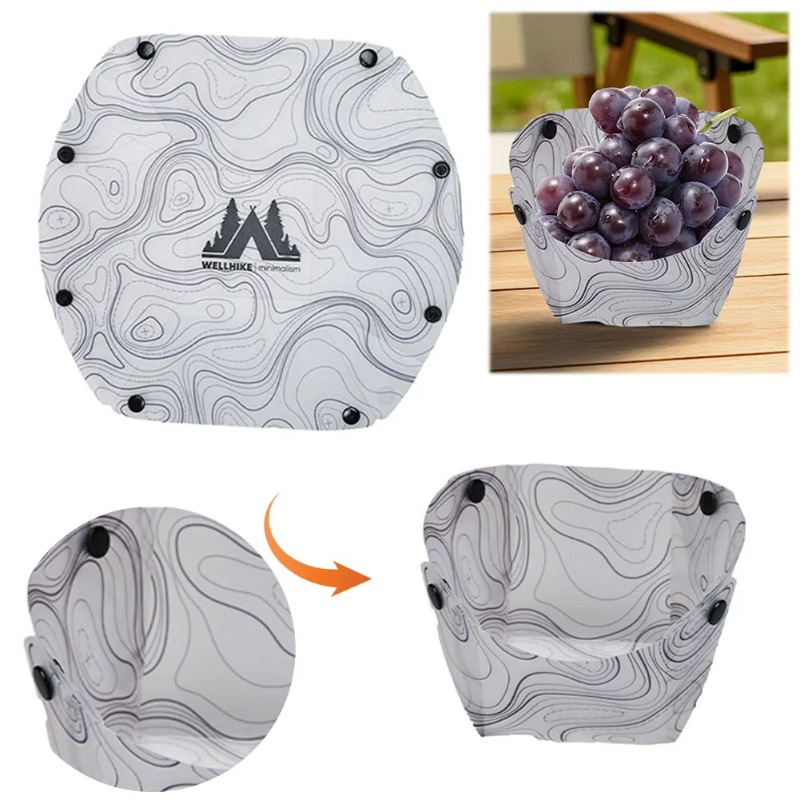 折りたたみ式キャンプ食器ポータブルボウルディナープレートコー - Camping Cooking Disc のレビューと価格
