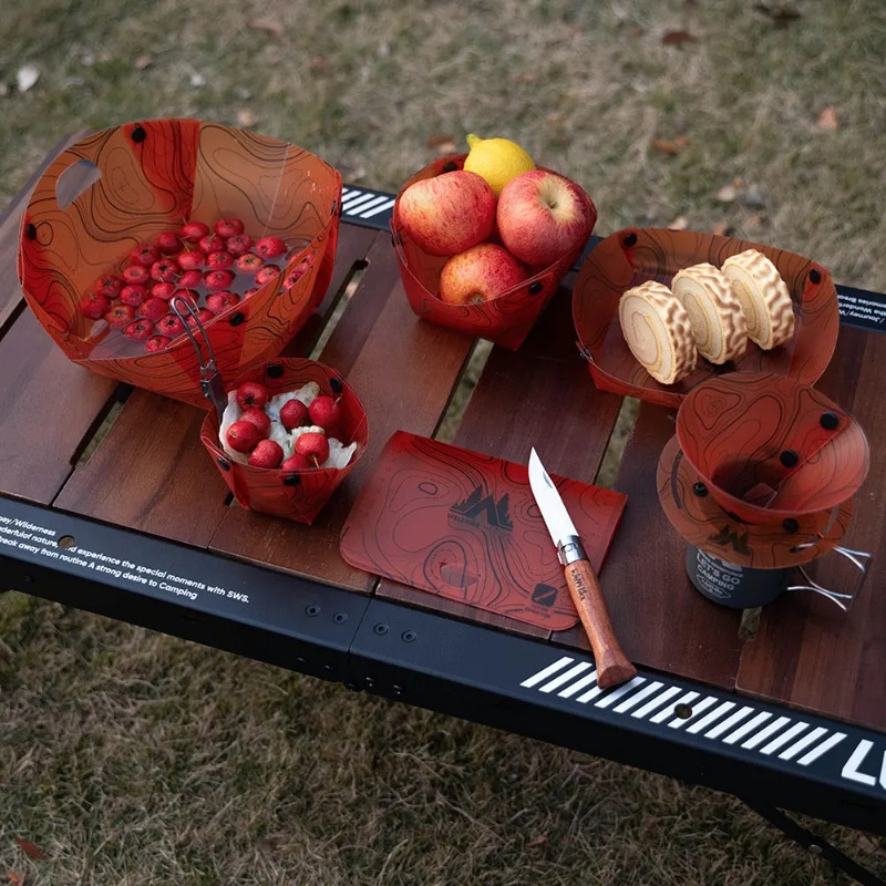 折りたたみ式キャンプ食器ポータブルボウルディナープレートコー - Camping Cooking Disc のレビューと価格